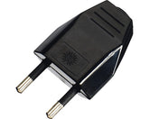 Stecher Plat Negru fără Capac de Protecție